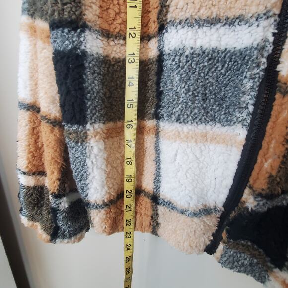 LOVE Brand Plaid Fleece Hooded Jacket - Picture 8 of 9